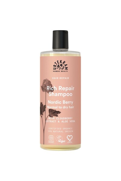 Urtekram Sampon reparator Nordic Berry pentru par normal spre uscat -