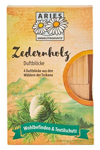 Aries Lemn de cedru parfumat impotriva moliilor 4 bucati x 26g