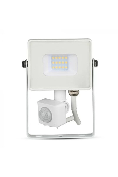 V-TAC Proiector LED cu senzor 10W, alb, lumina rece