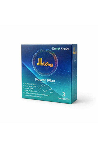 Diblong Prezervative Power Max, texturate, lubrifiate, din latex, 52 ± 2 mm, ...
