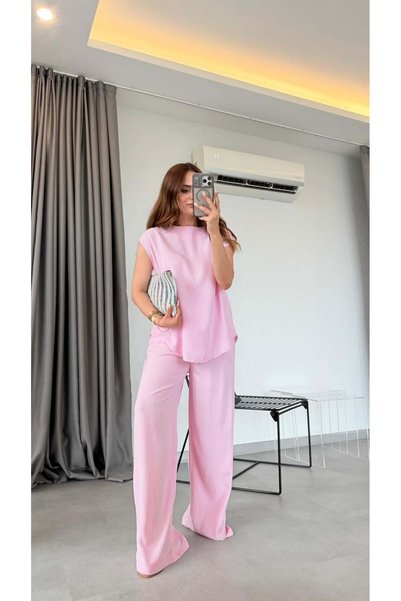Generic Brand Pink Tweety Casual Blouse Pants Set