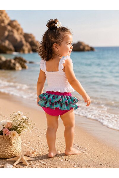 Atelier Des Reves ADR Premium Çift Kat Fırfırlı Kız Bebek Bloomer Külot Şort ...
