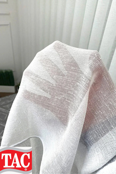Taç Original 100% Linen Non-Iron Heavy Weight Dense Pleated Tulle Curtain