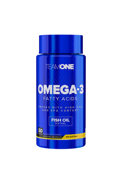 TEAM-ONE Omega 3 Fatty Acids, 100 Softgels, 2000 mg