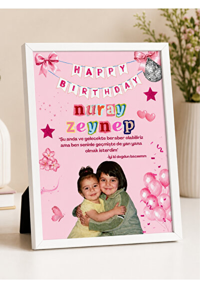 eninaco Kişiye Özel Çocukluk Fotoğraflı Poster DOĞUM GÜNÜ HEDİYESİ