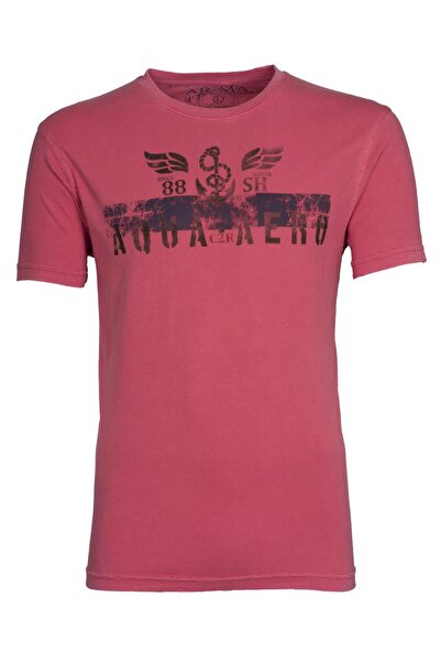 Arma Ar-Ma Men's Crew Neck T-Shirt with Text Print Regular Fit Combed Cotton ...