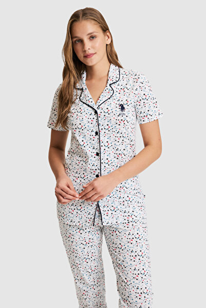 U.S. Polo Assn. Women's Ecru Pajama Set 50326525-Vr019
