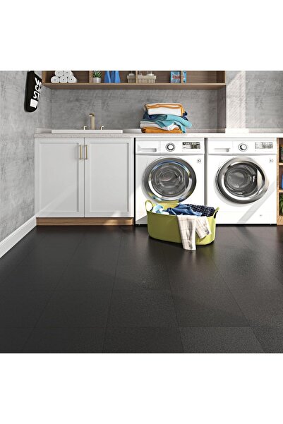 OEM Plăci vinilice autoadezive din PVC 30x30 cm, 16 bucăți, 1,44 m², Negre
