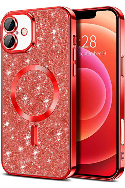 Techsuit Λαμπερή Πίσω Θήκη Σιλικόνης Κόκκινη (iPhone 16)