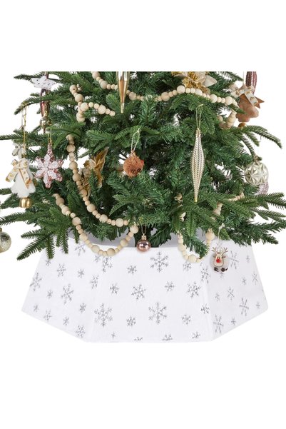 OEM Guler de brad Ø 63 cm protecție pentru baza bradului alb decor festiv