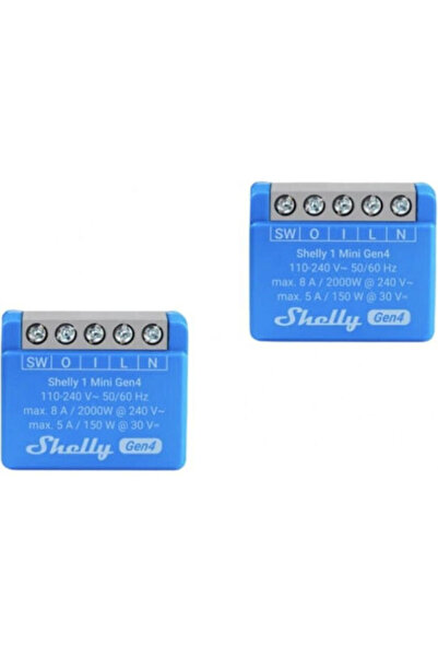 Shelly 1 Mini Gen4 Έξυπνος Διακόπτης 1 Καναλιού Wi-Fi Bluetooth & ZigBee 8A Μ...
