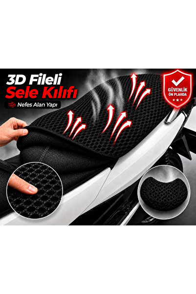 Vi Caro RKS 125N Husă pentru șa motocicletă Husă pentru șa cu plasă 3D Protec...