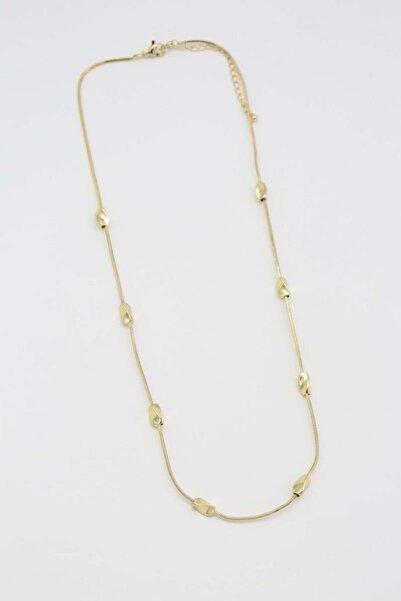 SoulSisco Jewellery Damla Detaylı Gold Zincir Kolye