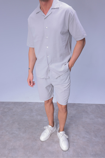blayn jeans Men's Comfortable Fit Linen Shirt with Pockets and Elastic Waist ...