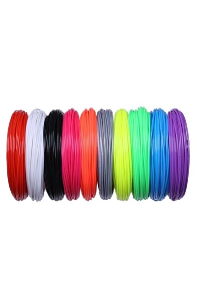 Teknoartshop Filament 3d Kalem Yazıcı Için 10renk 10metre= 100metre
