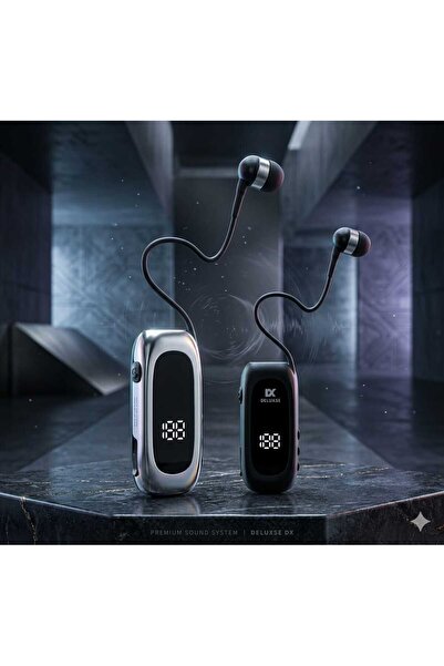 DELUXSE Bluetooth Çekmeli Kablolu Kulaklık