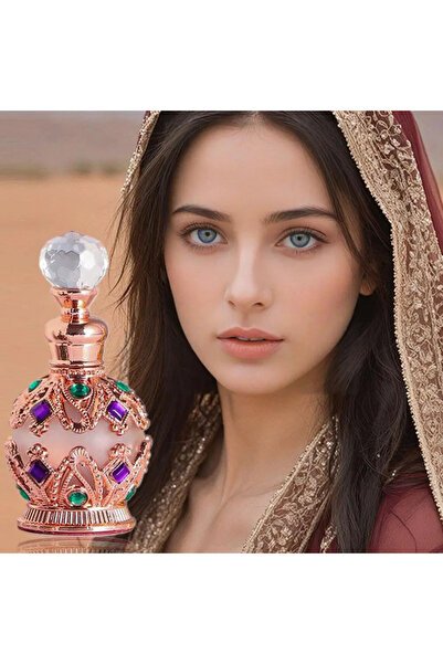 DIAMOND Perfume Oil for Women, Long-Lasting Arabian Attar with Ornate Crystal...