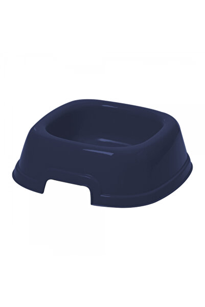 Georplast Large Square Pet Bowl Navy Blue 26x26x8.5 cm for Dogs & Cats – Dura...