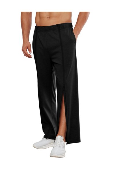 OEM Pantaloni de reabilitare pentru bărbați, cu șliț deschis cu fermoar la pi...