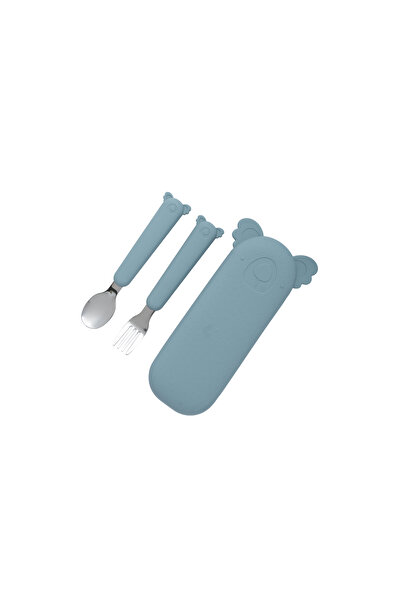 The Cotton Cloud Set de tacâmuri cu husa din silicon Zoe Koala,