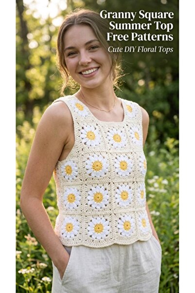 ARTTMACRAME Women's Cropped Knit Blouse
