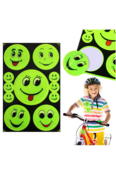 Gearox Set Autocolante Reflectorizante Emoji, Gearox, 7.5x5.5x2 Cm, Durabile,...