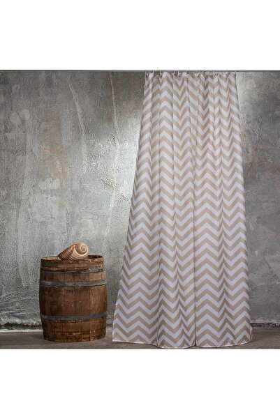 Melinen Κουρτινα Μπανιου 180x200 zig zag Beige