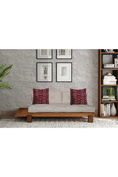 Vivense WOODESK ARİN MASİF AHŞAP SEDİR, TİK-BEJ RENK
