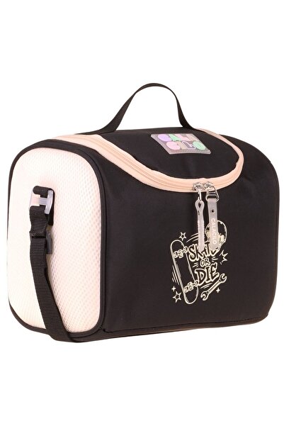 CalaCilo Girl's Black Cream Skate Printed Thermal Insulated School Lunch Bag ...