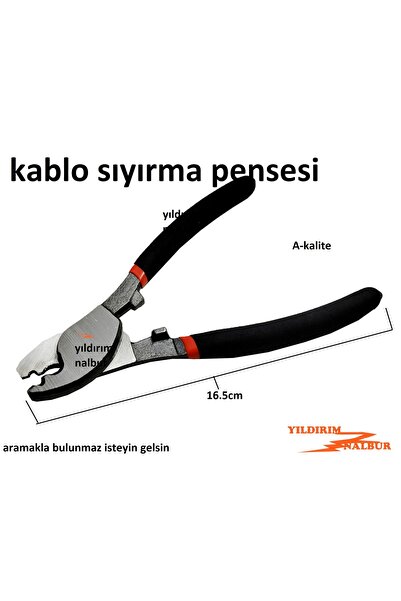 yıldırım nalbur KABLO SIYIRMA PENSE PRATİK SİYAH PROFESYONEL KABLO SOYACAĞI