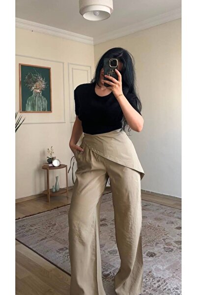 YELZEY BUTİK Pantalone sa detaljima vezanja u struku