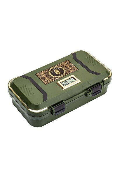Lubinski Yeni Stil Nem Göstergeli Seyahat Puro Kutusu Humidor Kırılmaz Plasti...