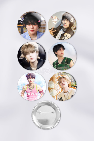ZipZap Seungmin Stray Kids KPOP Çanta Süsü Rozet İğneli Buton Rozet Seti (6 A...