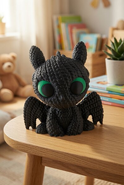 MYCRAFT3D Ejderhanı N.asıl Eğitirsin? Toothless Gecenin Öfkesi Örgü Desenli E...