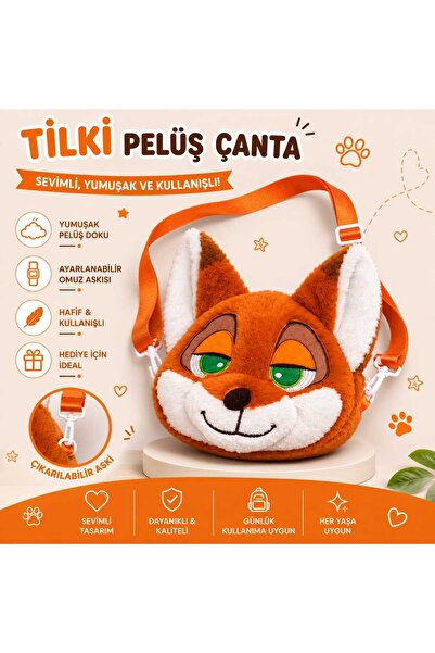 peluş Zootopia Sevimli Tilki Çanta