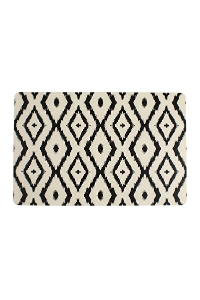 OEM Suport Pentru Farfurii, Negru, Model Geometric, 43,5x28,5cm