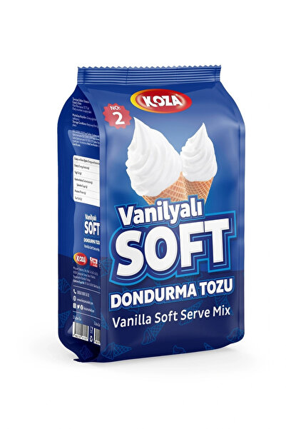 Koza Premium Soft Dondurma Tozu No2 Vanilyalı 3 Litre Su İle Hazırlanan Dondu...
