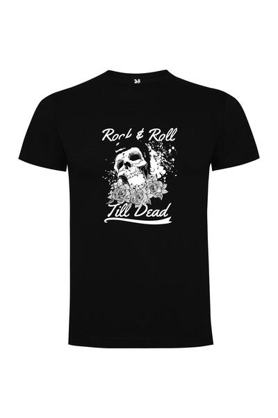 iLovePrints Skull Rock 'n Roses Tshirt