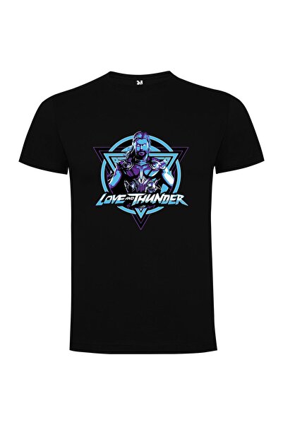 iLovePrints Love & Thunder: Stanced or Marvel's Thunder God Tshirt