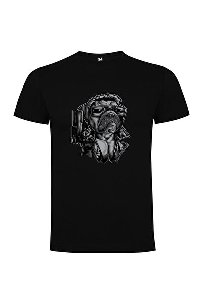 iLovePrints Pug Noir Gunslinger Tshirt