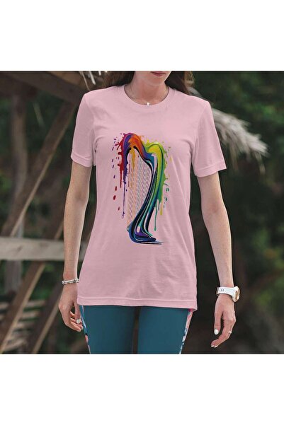 iLovePrints Colorful Abstract Harp Tshirt