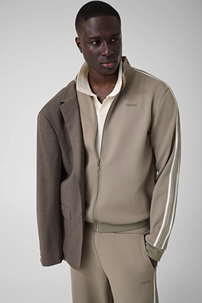 Guess Vicktor Full Zipper Men's Khaki Tracksuit Top Z6Yq24K5014-G9D5