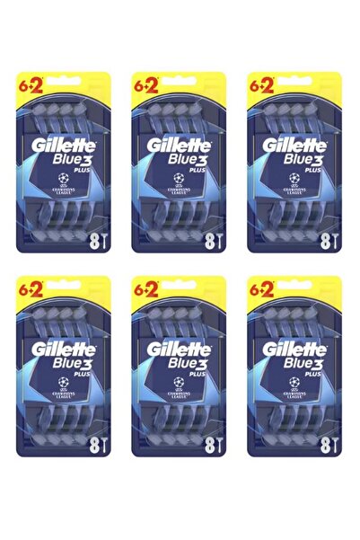 Gillette شفرات حلاقة بلو3 بلس 6+2 لي 6 قطع