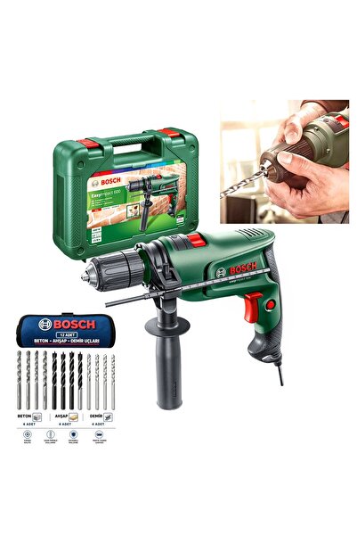 Bosch EasyImpact 600 Darbeli Matkap ve 12 Parça Delme ve Vidalama Seti