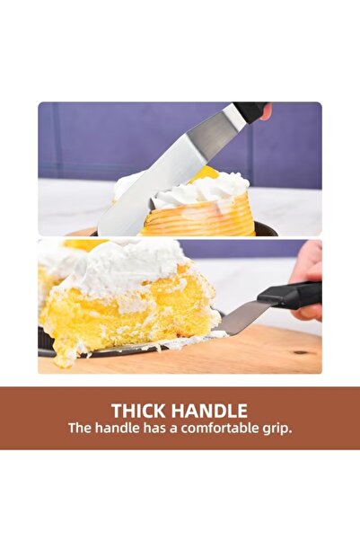 zeixpow Paslanmaz Çelik L Tipi Pastacı Spatulası