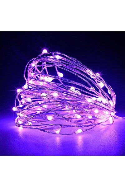 Generic 100 λαμπάκια LED σε σειρά, 10 m, ασημί καλώδιο χαλκού (Copper), σταθε...