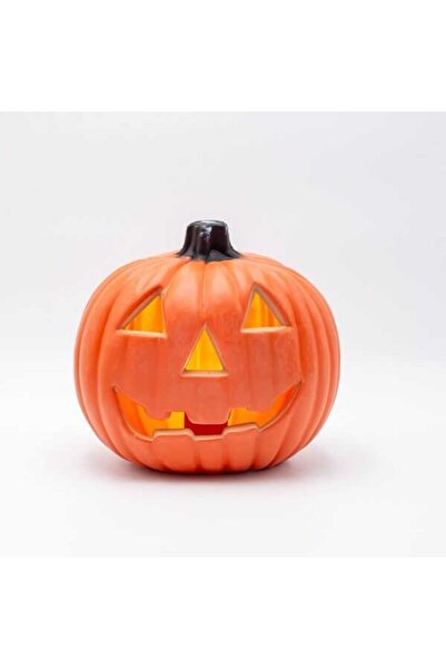 Generic Πορτοκαλί φωτιζόμενη στρογγυλή κολοκύθα Halloween, μπαταρίας, 6 LED, ...