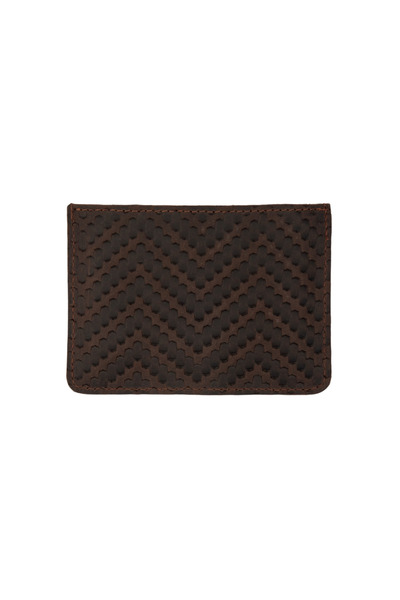Santini Collection Card Holder Men's Genuine Leather Wallet with Pattern Print, Slim 3-Compartment Card Holder, Functional Gift – Brown Vector
