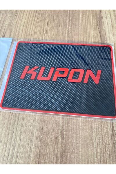 labaxe Red Gray Ku Pon In-Car Anti-Slip Pad for the Upper Dashboard