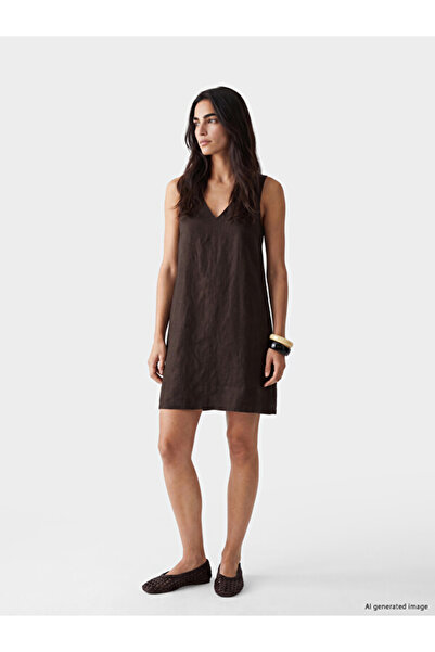 LC Waikiki A Plantation Linen Blend Mini Dress for Style Enthusiasts from Uzg...